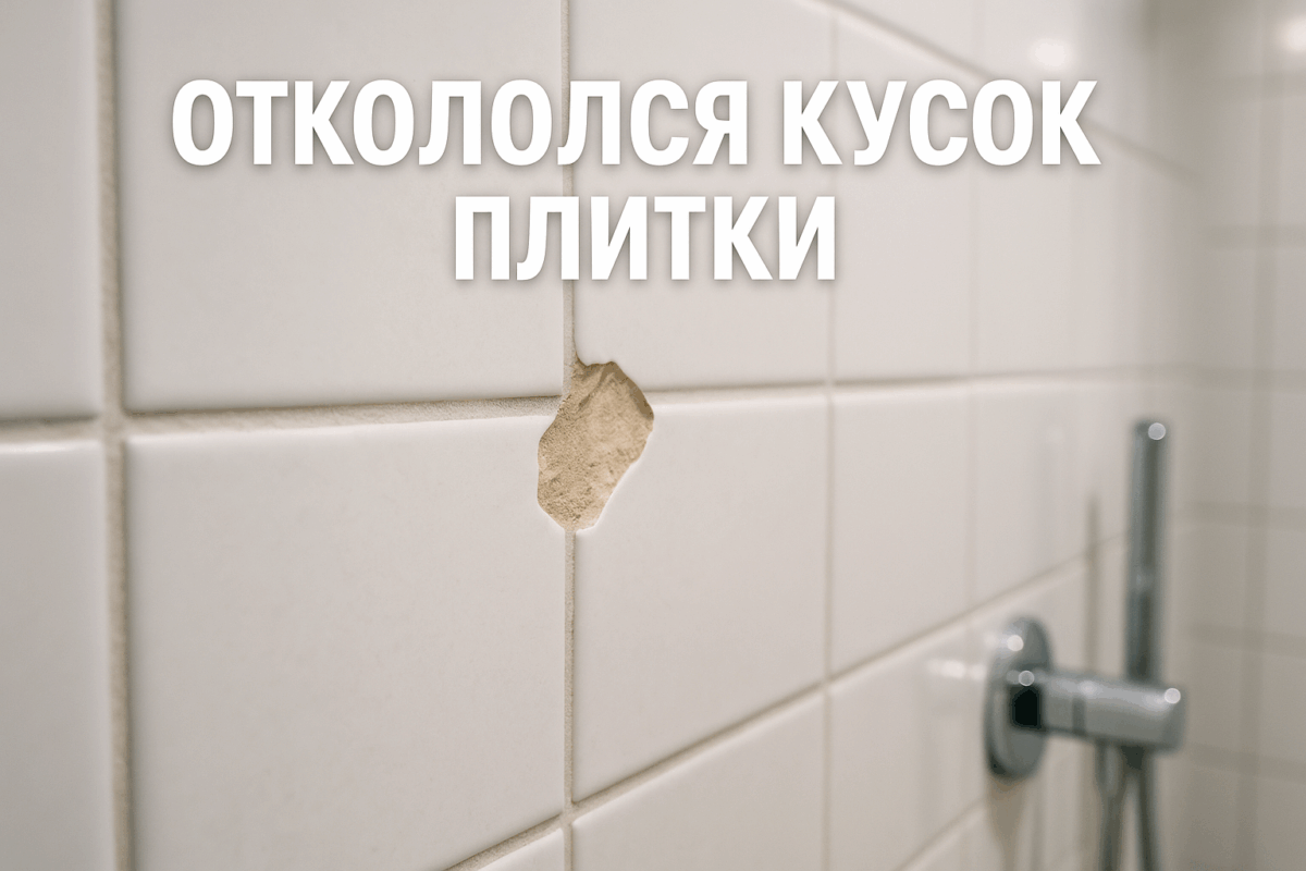    Откололся кусок плитки на стене — маскировка и ремонт Михаил Юрьевич