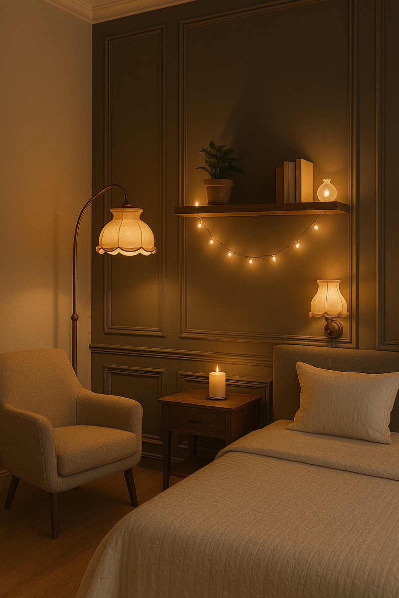 💡 Лайфхак: замени холодные лампы на 2700K — и даже белые стены станут теплее.