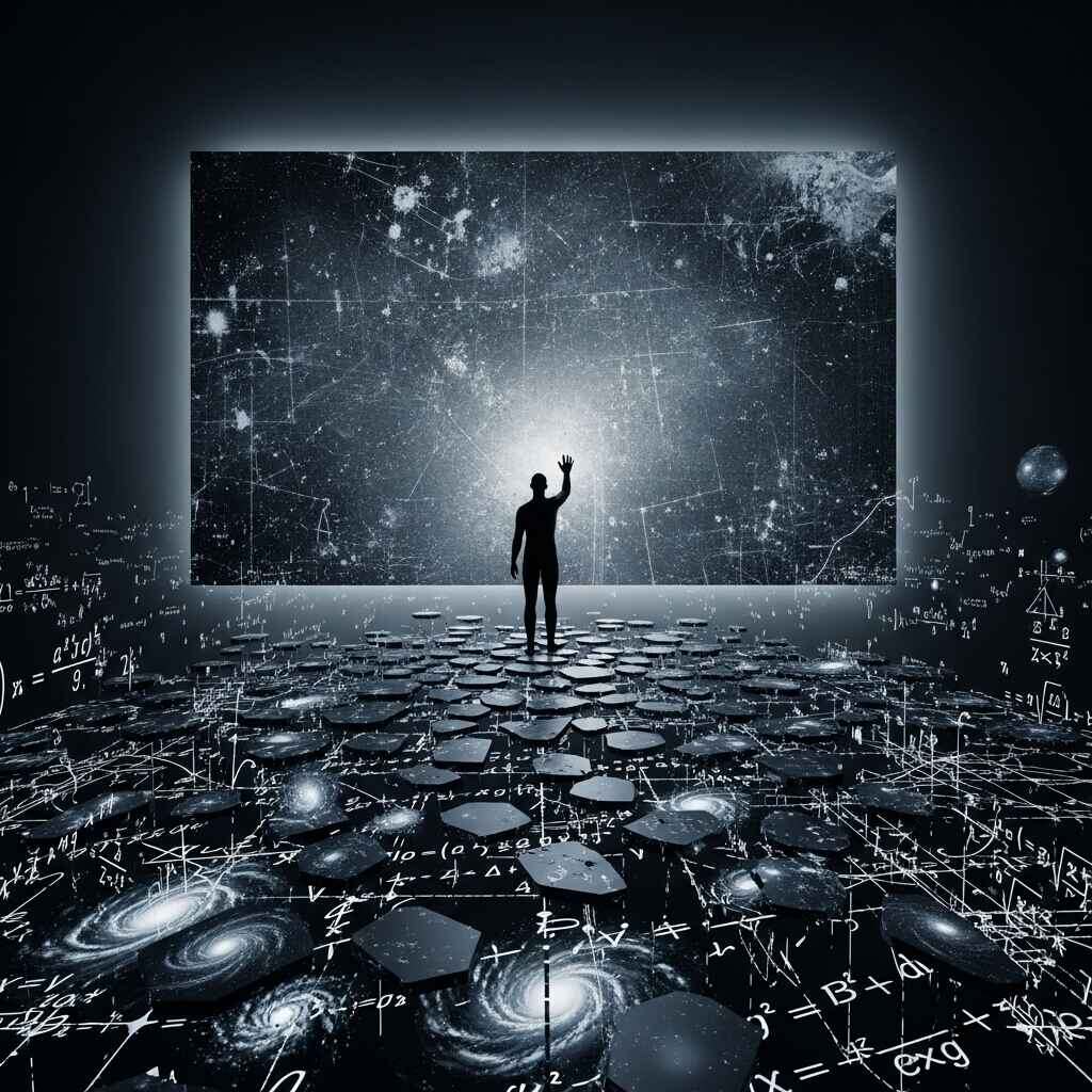 Ключевой визуальный жест, передающий идею непознаваемости.