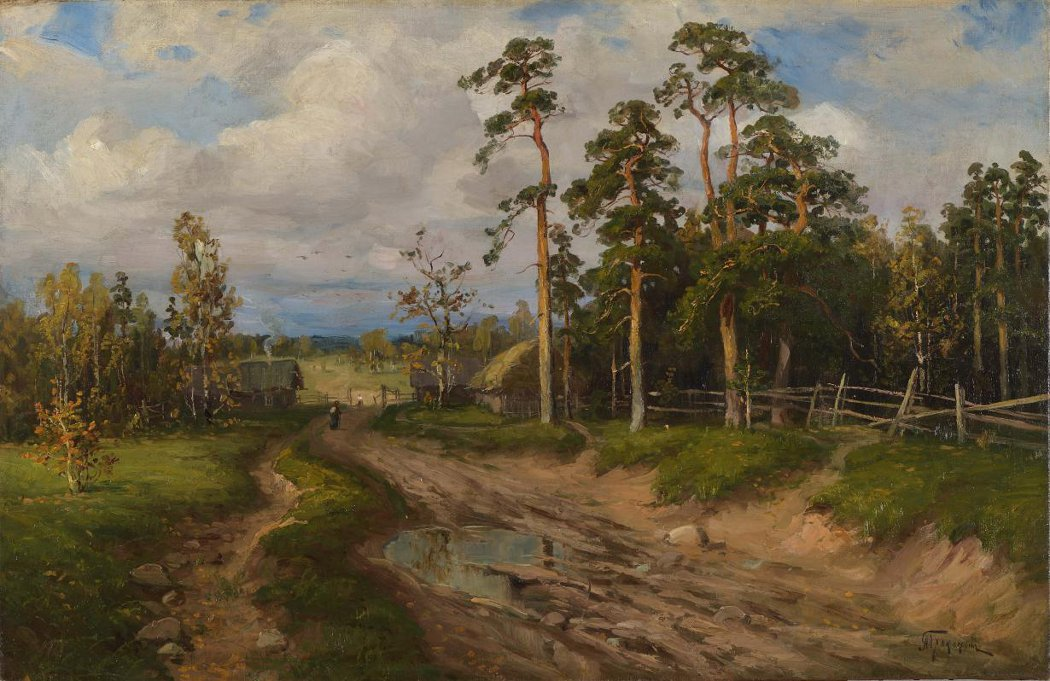 "За околицей", А.М. Прокофьев, 1880-1890 гг. Новгородский музей-заповедник.