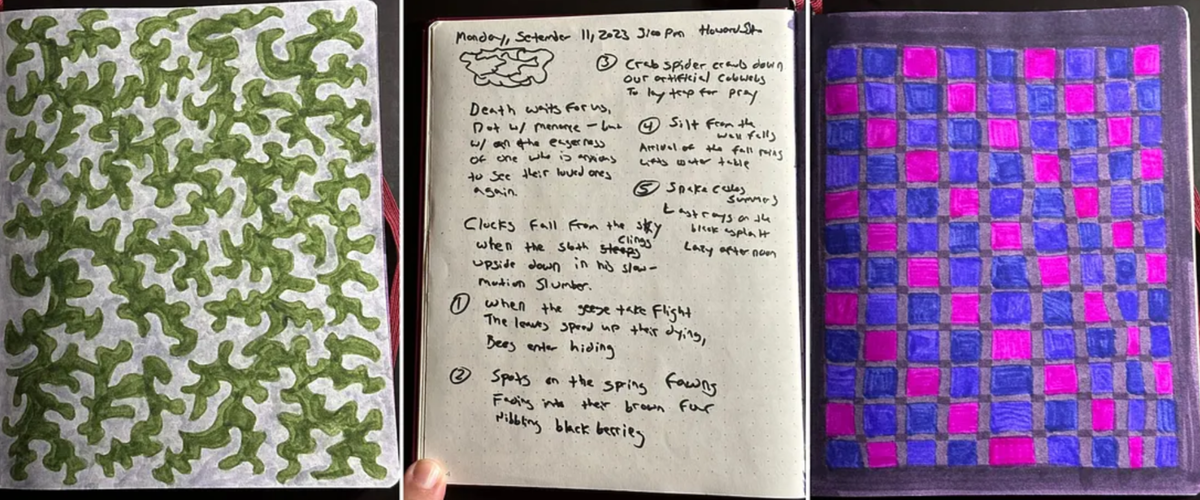 Все фотографии страниц блокнота Джейсона Макбрайда, сделанные Джейсоном Макбрайдом