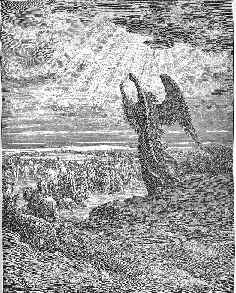 Гравюра «Явление ангела»  (1877 г.). Гюстав Доре.