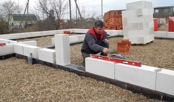 Газоблочный фундамент