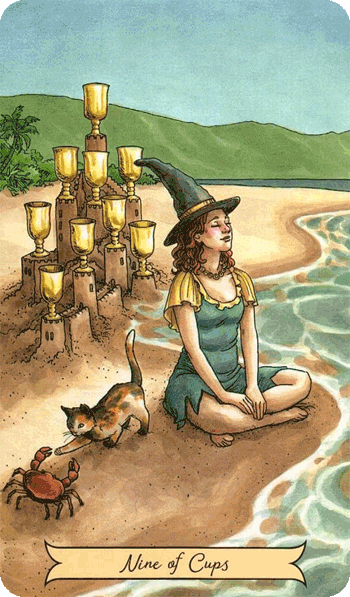 повседневное таро ведьмы, 9 кубков