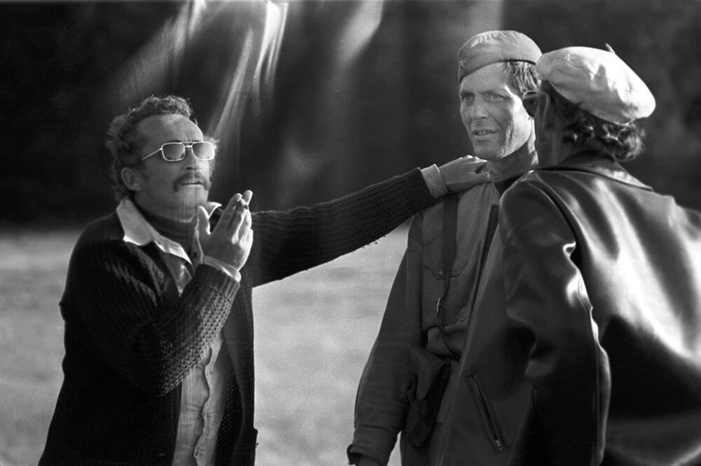    Витаутас Жалакявичюс на съемках фильма «Момент истины». Фото: РИА Новости/ Фред Гринберг