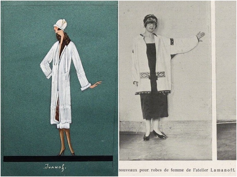 1. Jeanne Lanvin Ivanof 1925. Модели Н.П. Ламановой на Всемирной Выставке Париж 1925. Иллюстрации из открытых сетей, коллажи авторские.