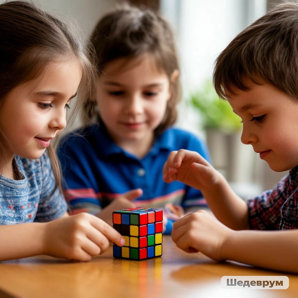 Кубик  Рубика нравился всем, вот только собрать сразу его многим было не под силу.