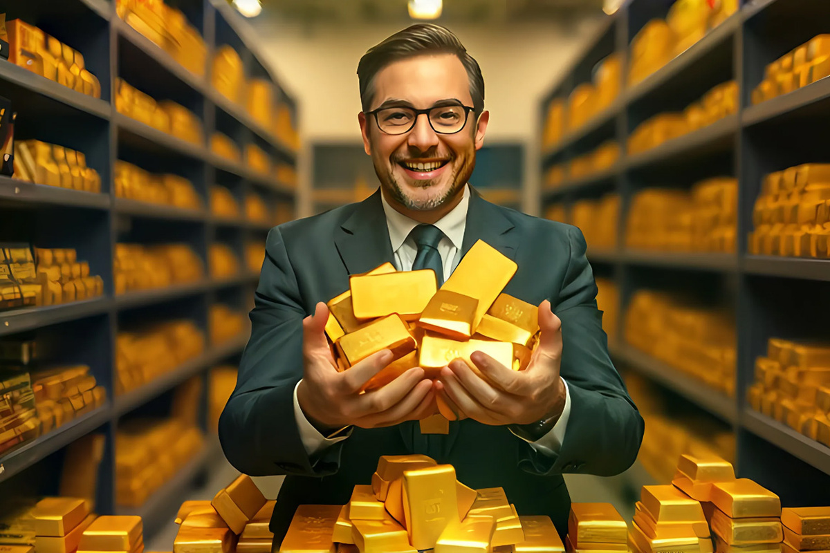 Рекордный рост цен на драгметалл стал подспорьем для экономики.  Фото: Изображение сгенерировано нейросетью Kandinsky 3.1