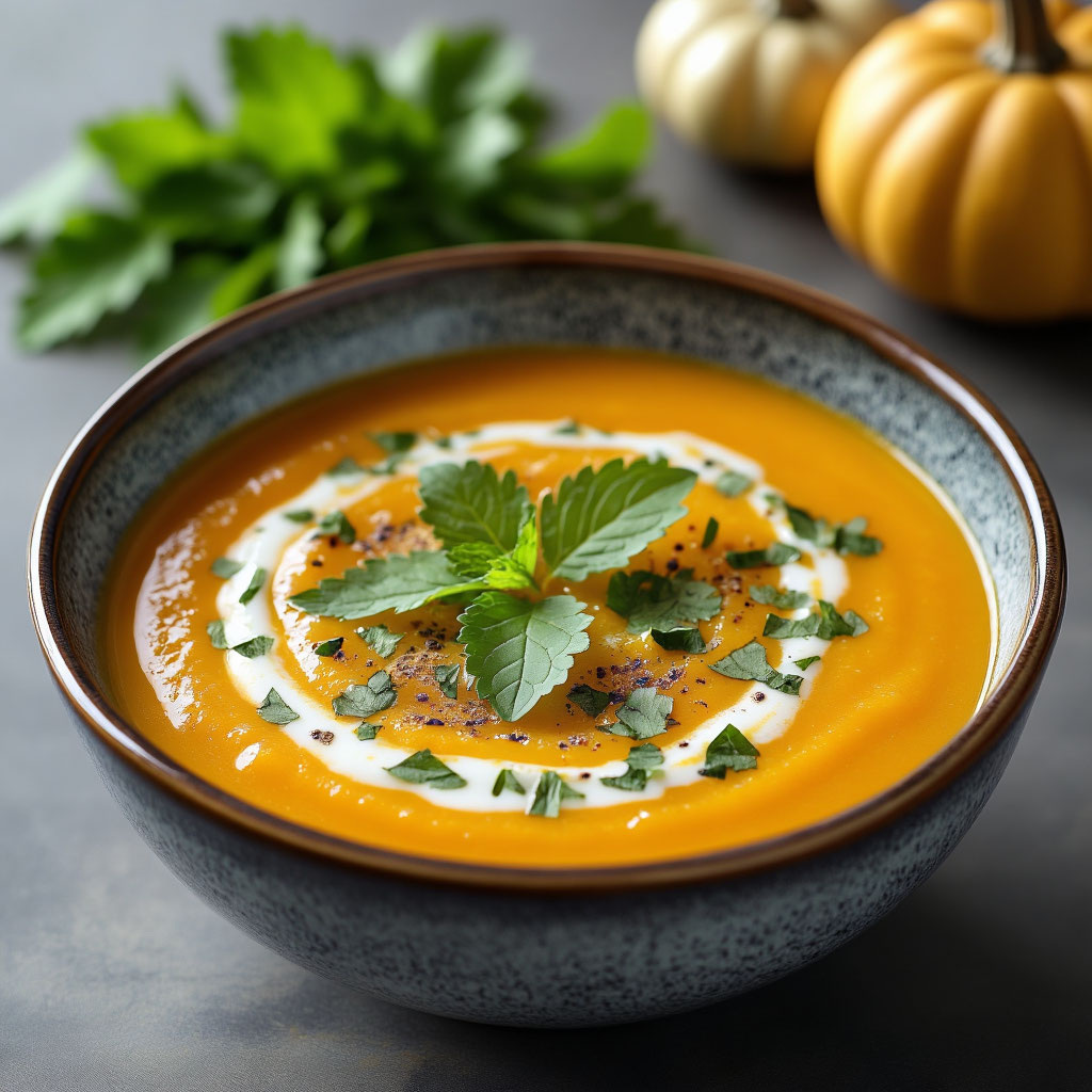 Суп из тыквы с кокосовым молоком. Домашние рецепты.