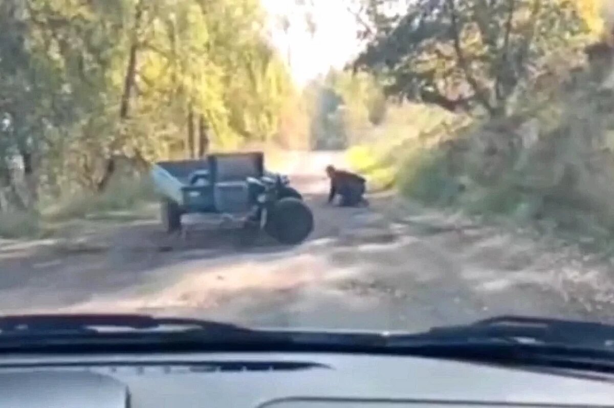    Пьяный водитель в Башкирии пытался скрыться от ГАИ на мотоблоке