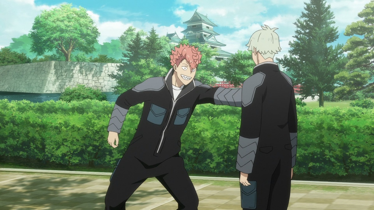 Кадр из второго сезона аниме "Кайдзю №8"