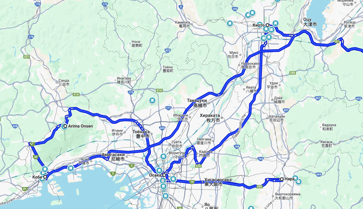 Подробная карта западной части