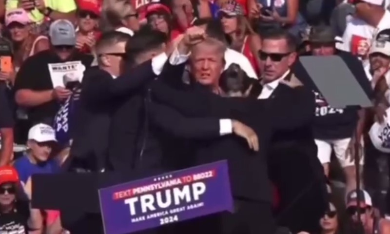    Покушение на Дональда Трампа. Скриншот видео: Telegram