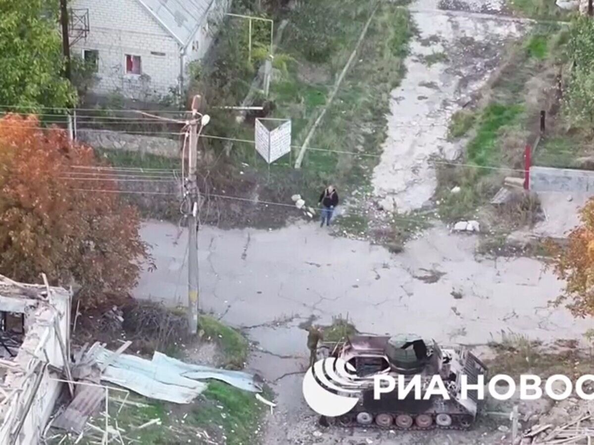    Уничтожение скопления украинских боевиков в оккупированном киевским режимом Бериславе © РИА Новости