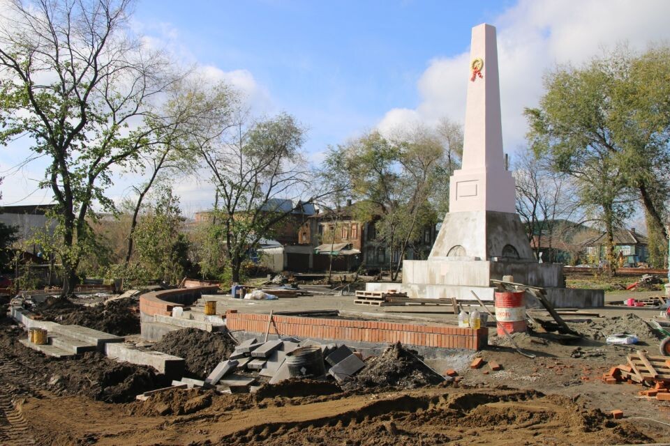    Благоустройство сквера имени Кузьмы Фомченко. Источник: t.me/admbiysk