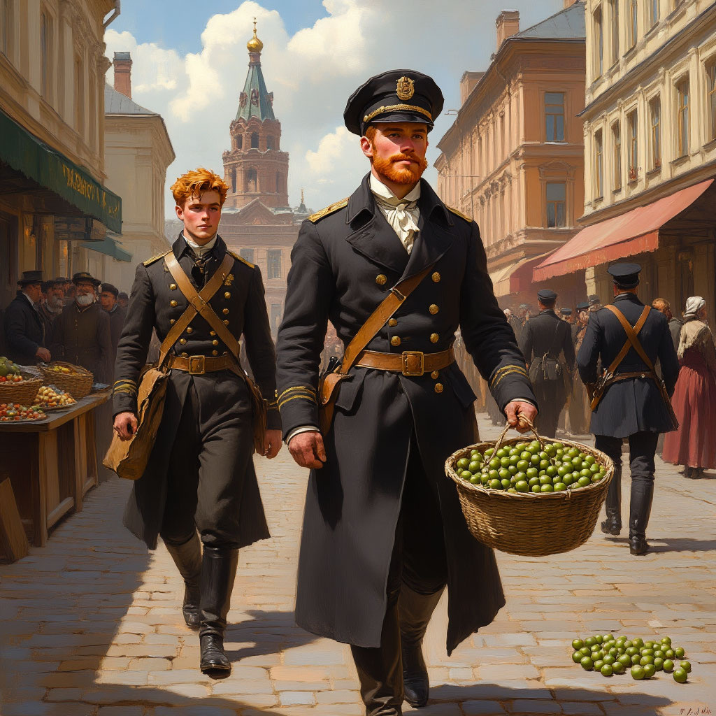 Полицейский надзиратель и городовой.