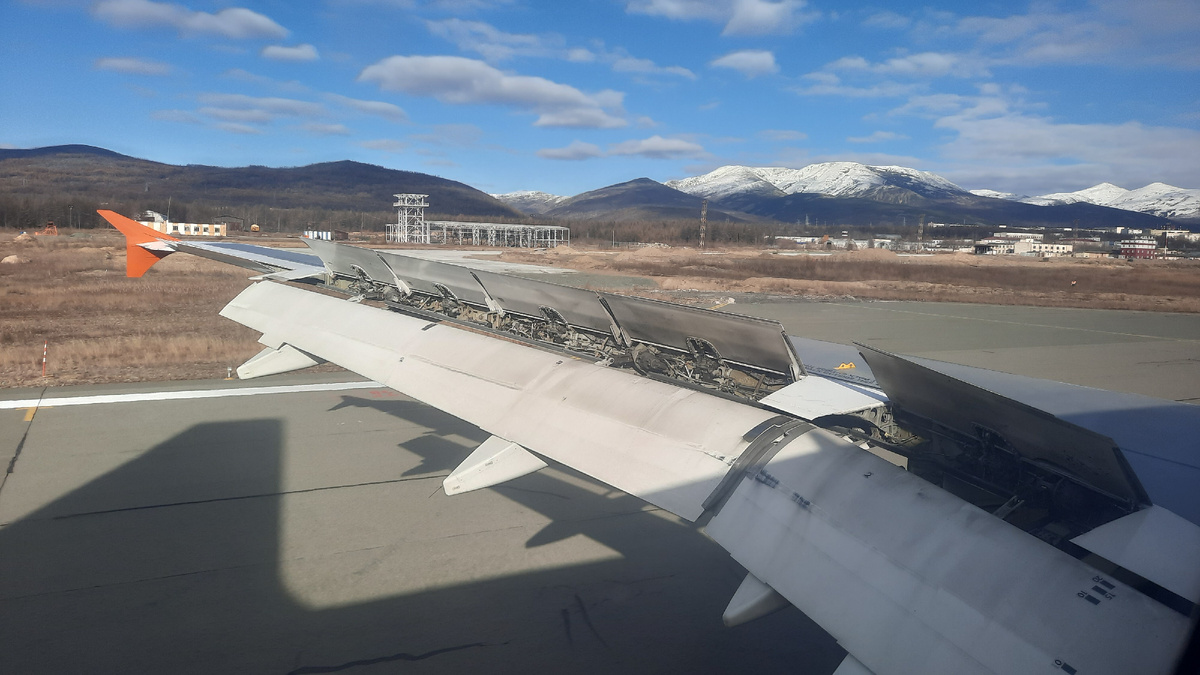 Приземляяь в аэропорту зимой