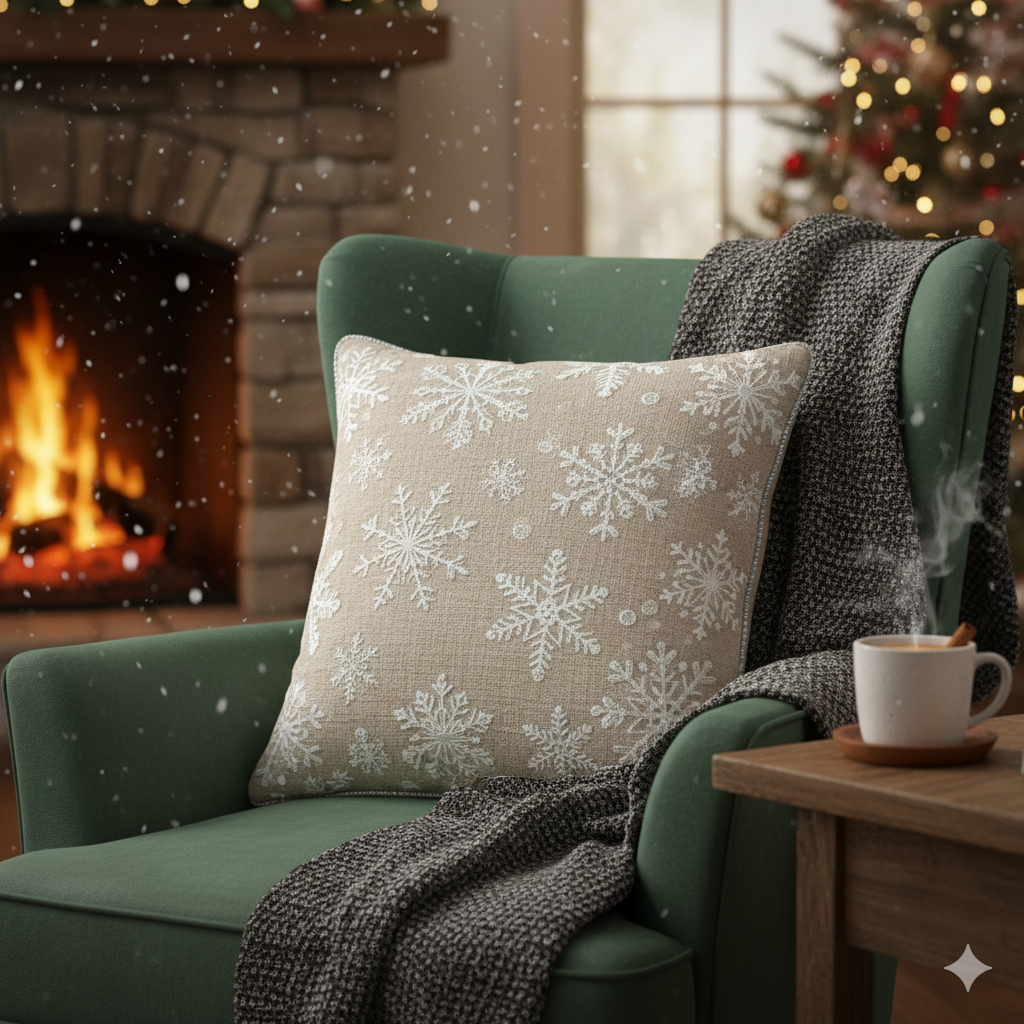 Нежные снежинки для тех кто не любит яркие акценты 