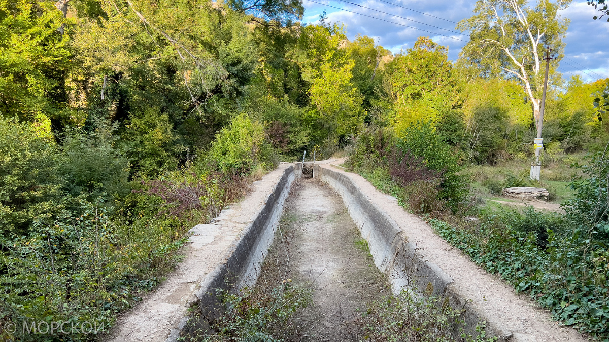 Вид на акведук сверху. 27 сентября 2025 г.