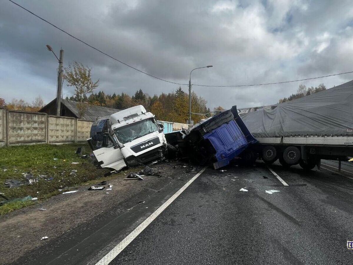    На месте ДТП на трассе М-1 "Беларусь" в Московской область© Фото : ГУ МВД России по Московской области