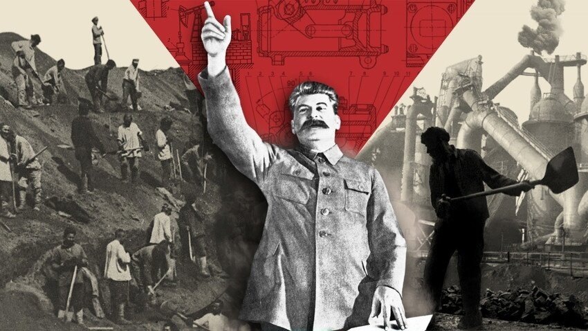 Сталин в 1931 году произнёс свою знаменитую речь : «Мы отстали от передовых стран на 50–100 лет. Мы должны пробежать это расстояние в десять лет. Либо мы сделаем это, либо нас сомнут» (изображение взято из открытых источников)