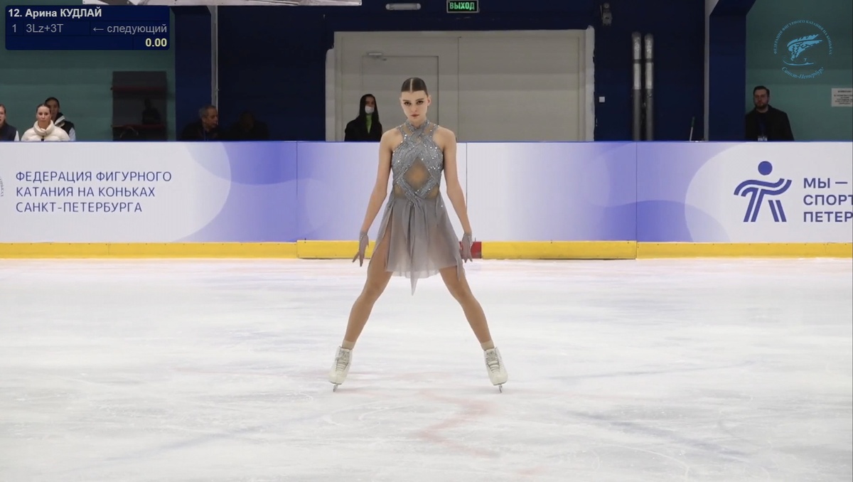 Красивые платья в фигурном катании - фигуристка Арина Кудлай на Мемориале Панина-Коломенкина 