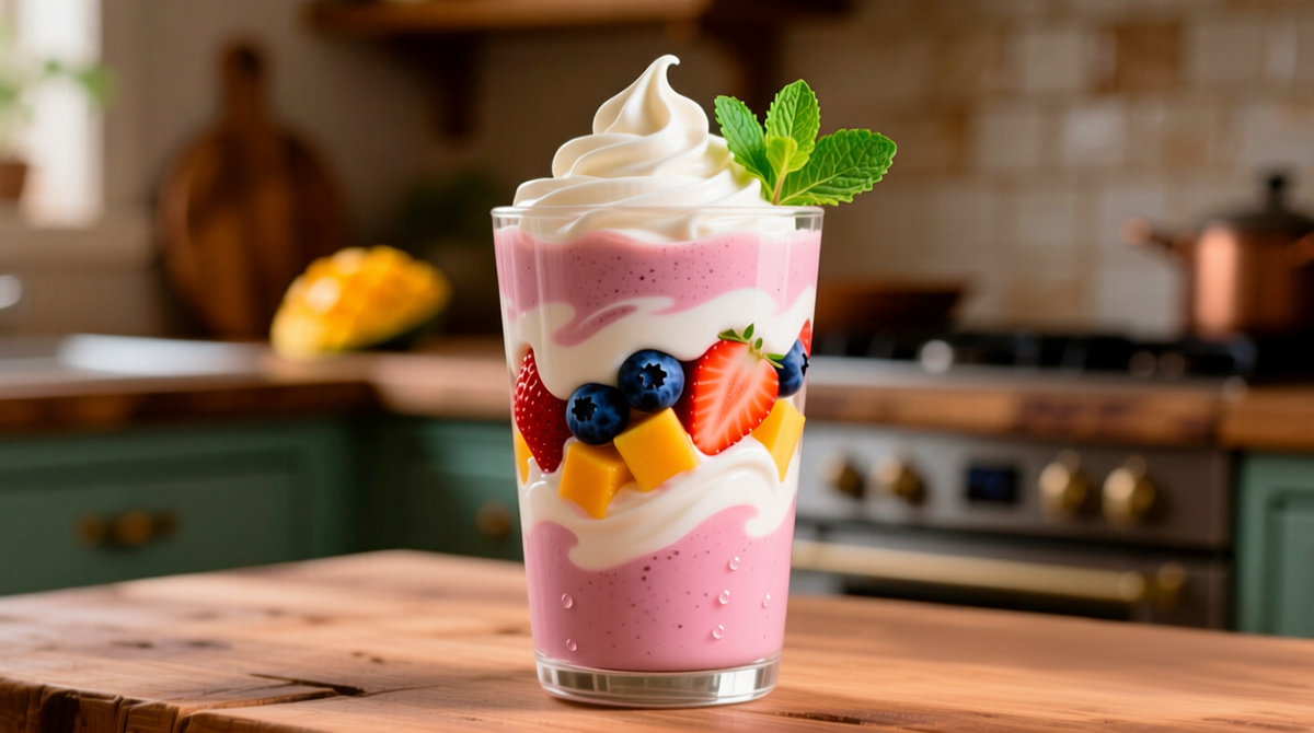 Смузи с йогуртовым кремом