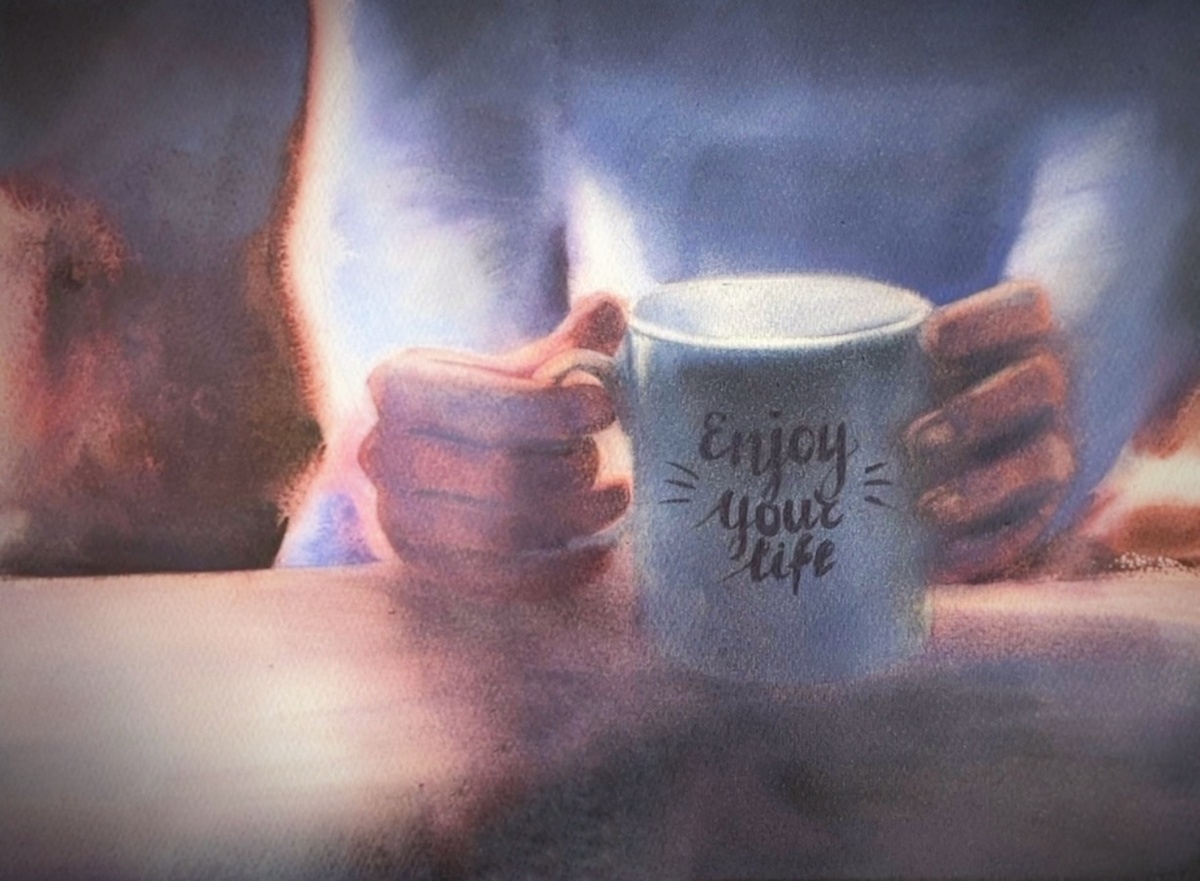 «Enjoy your life», 28*38, бум.акв., 2025, художник Татьяна Фролова