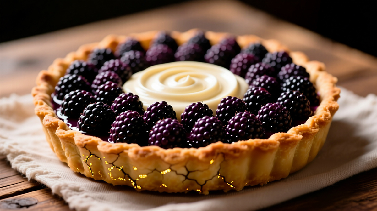 Черничный тарт с ванильным кремом