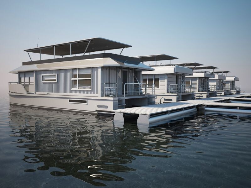 поселок хаусботов houseboats village Baikal 