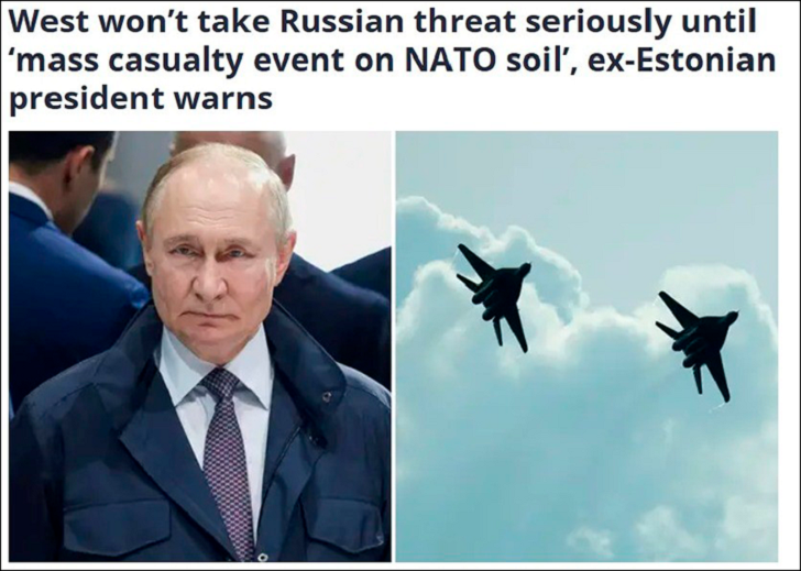    В Эстонии жалуются, что инцидент с русским истребителем не привёл к трагедии, которая "могла бы пробудить НАТО". Скриншот страницы с сайта LBC