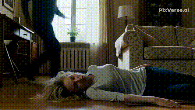 Когда он вошёл в квартиру, то нашёл свою жену без сознания лежащую на полу.