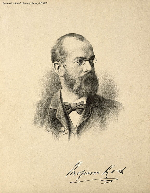 Портрет Роберта Германа Коха , 1843–1910, бактериолога, из коллекции Wellcome