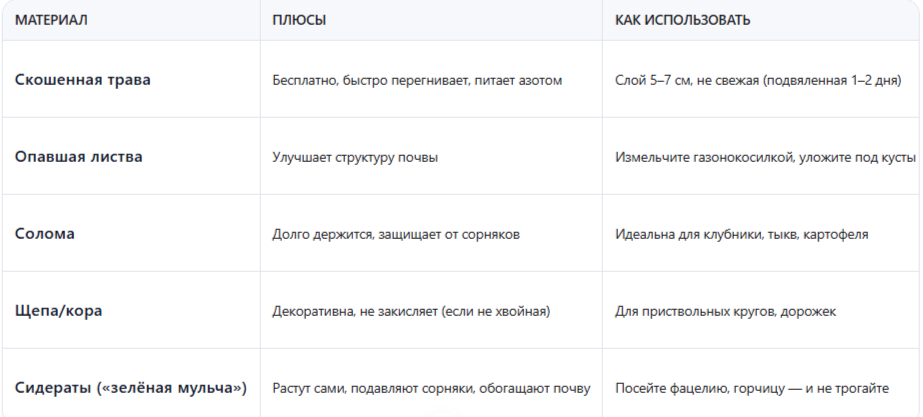 Живая и органическая мульча