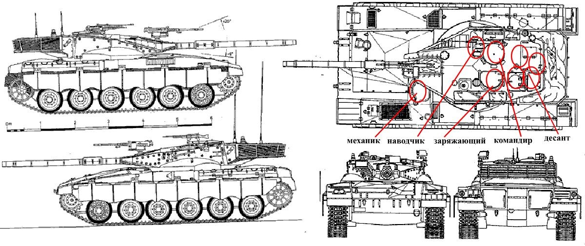 Состав экипажа: Командир-радист, наводчик, заряжающий и мехвод.