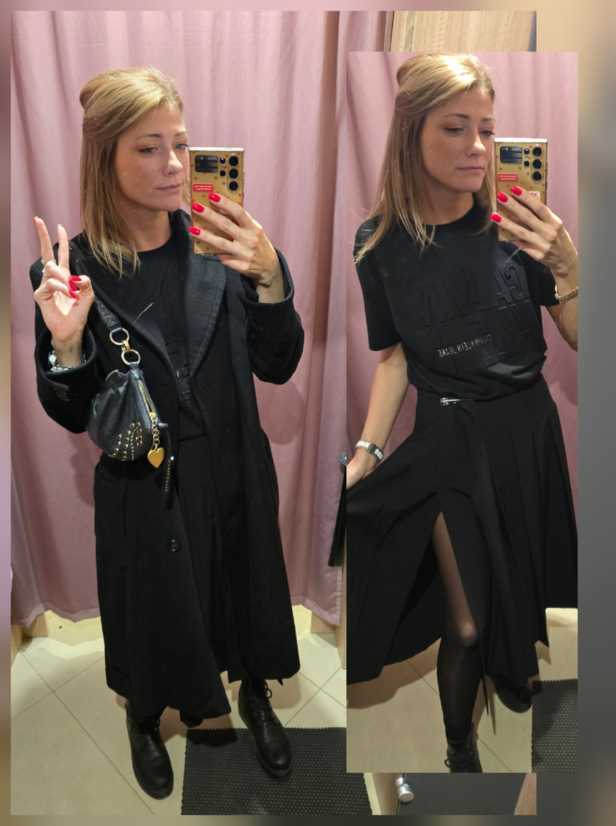 В этом пришла.  Юбка Befree,  распродажа. Иногда вещи купленые случайно,  становяться любимчиками , так вышло у меня с ней. Ношу постоянно,  но для меня она всегда выглядит по разному.  Ботинки и пальто секонд.  