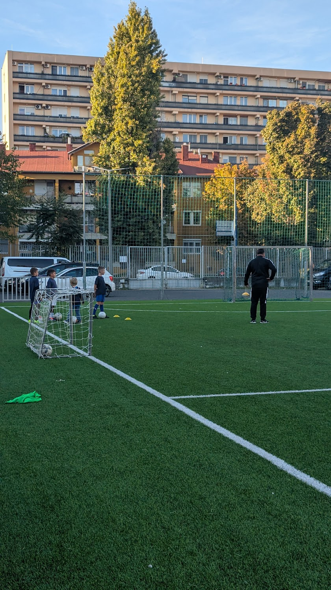 Мой — самый мелкий, это его первый выход на поле.