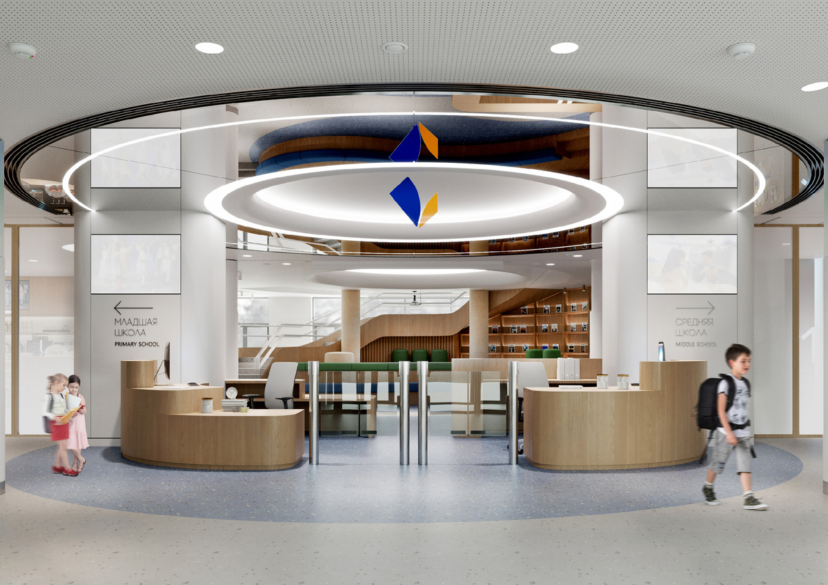 Рекреации спроектированы так, чтобы стимулировать социализацию и обучение в игровой форме в начальной школе. А в средней — поддерживать групповую и проектную работу