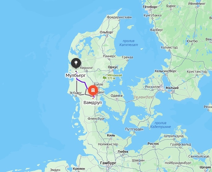 Местоположение курганов на карте и растояние между ними.