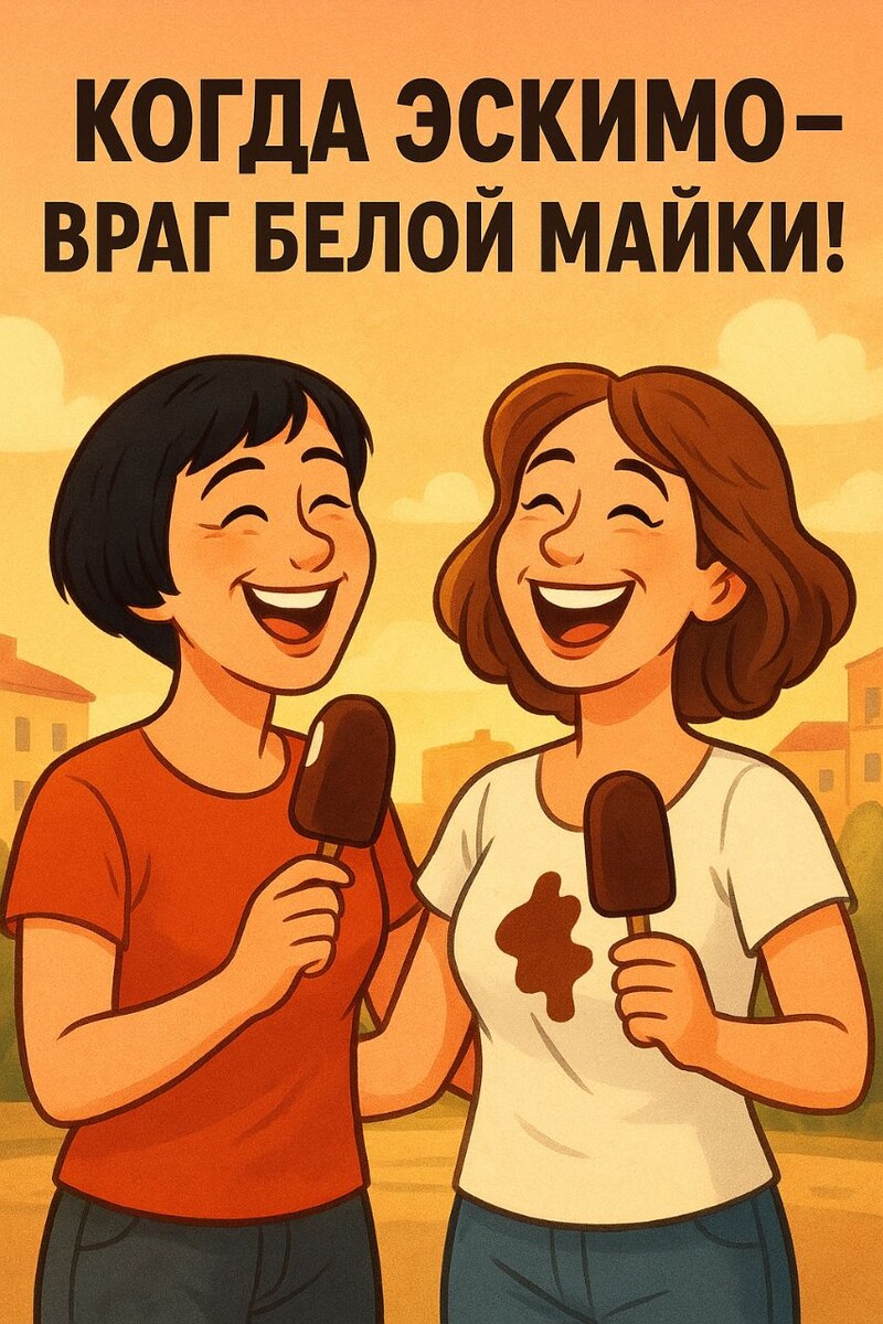 Когда эскимо - враг белой майки #Юмор