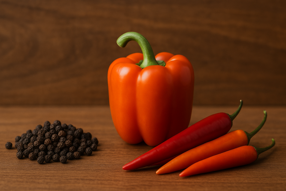   Черный перец не является родственником чили и паприке