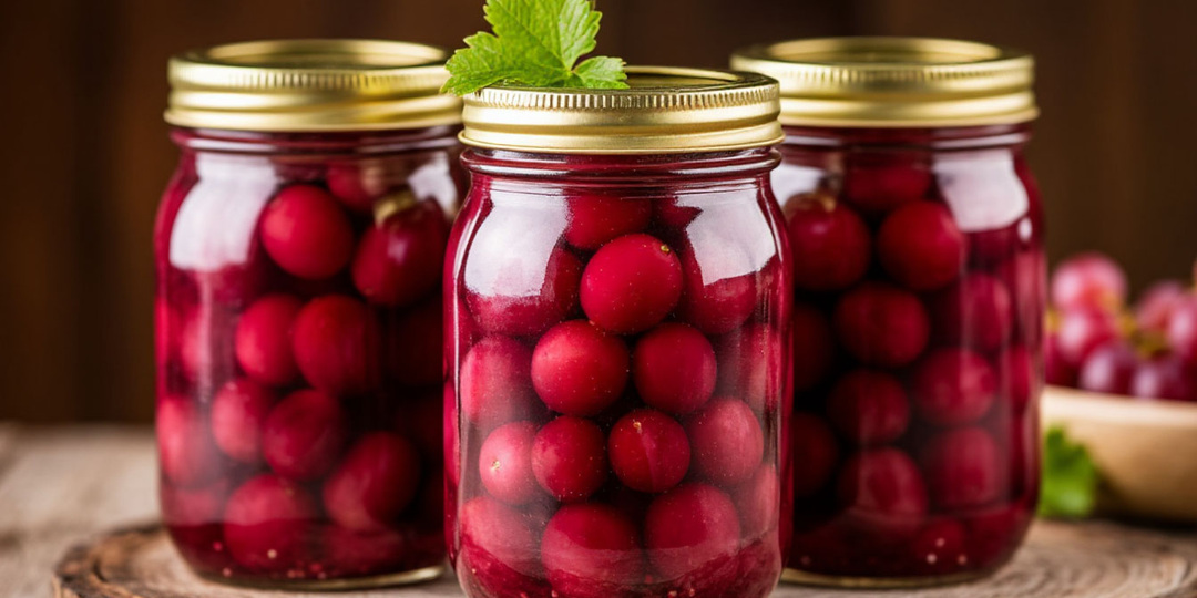 Необычный маринованный виноград на зиму в банках.