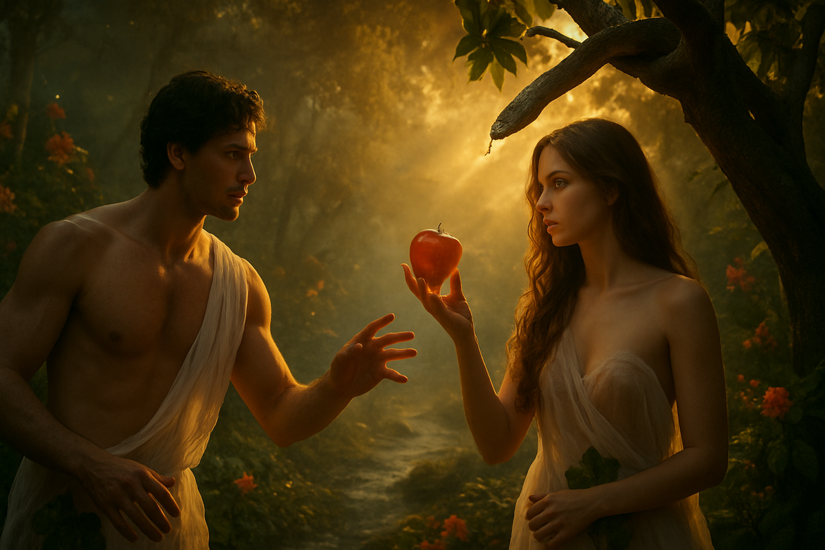 Адам и Ева, день чудесень, не доверяй ты им всегда, очутишсь ты на вершине той греха