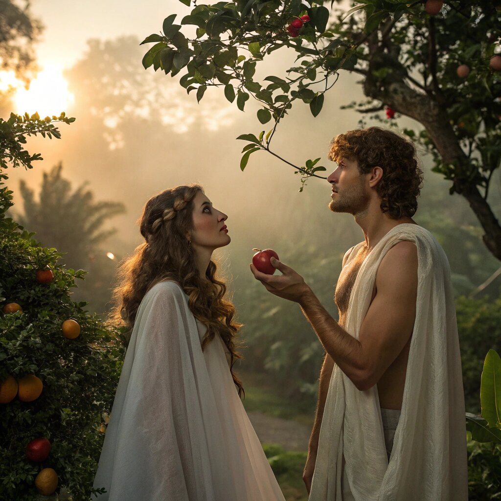 Адам и Ева, день чудесень, не доверяй ты им всегда, очутишсь ты на вершине той греха