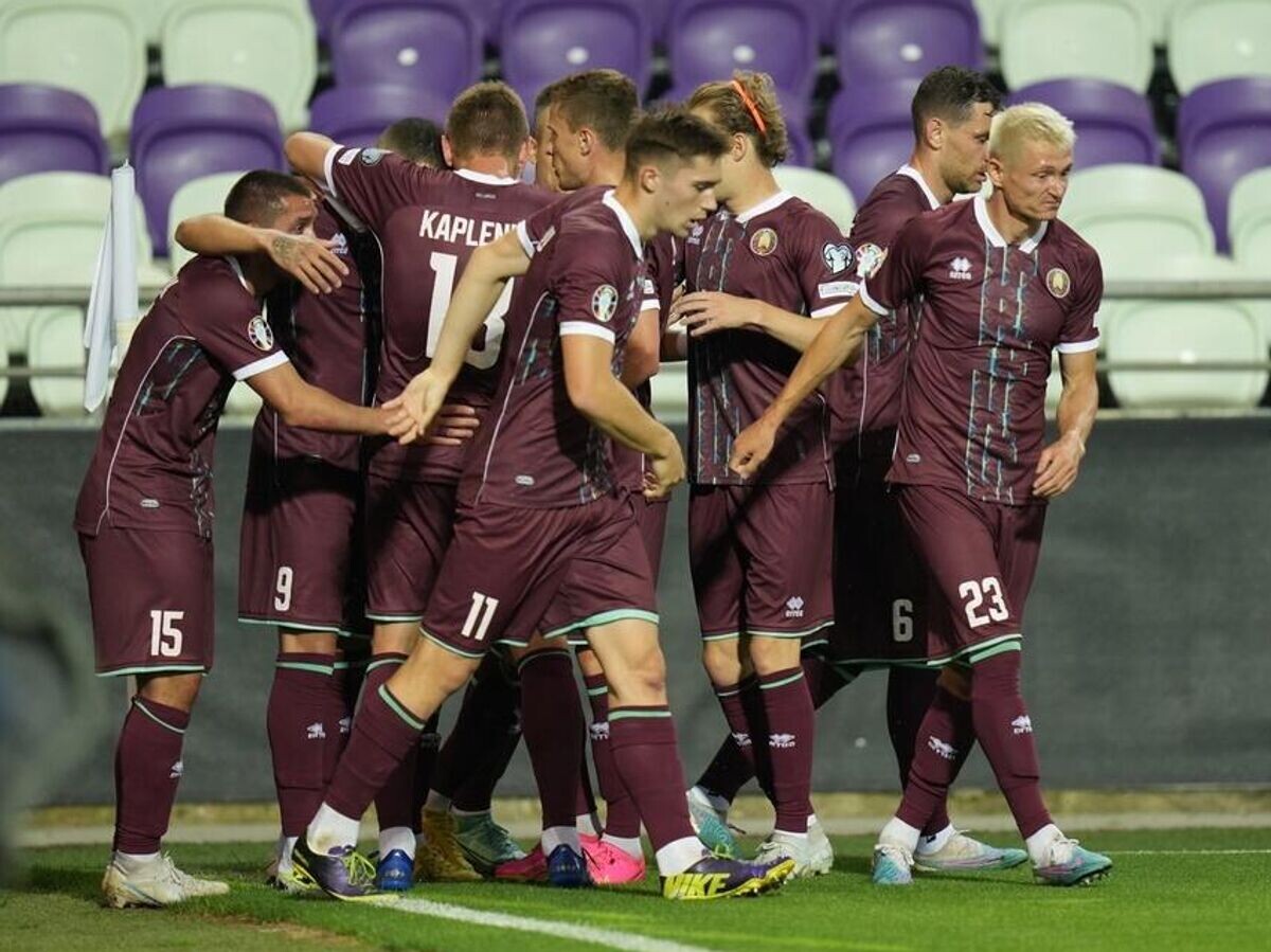    Футболисты сборной Белоруссии© Фото : Пресс-служба АБФФ