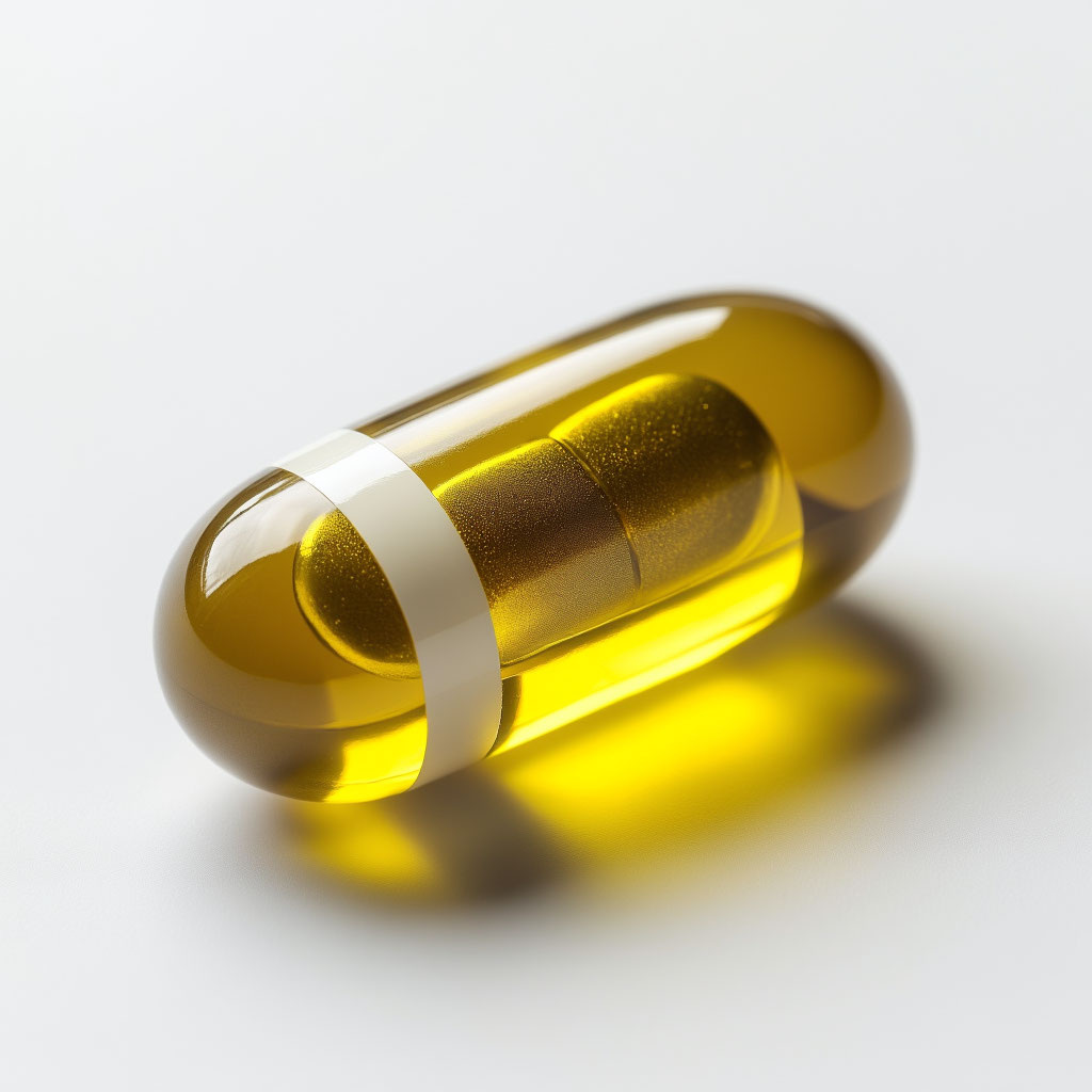 Капсула Омега-3.  Иллюстрация автора