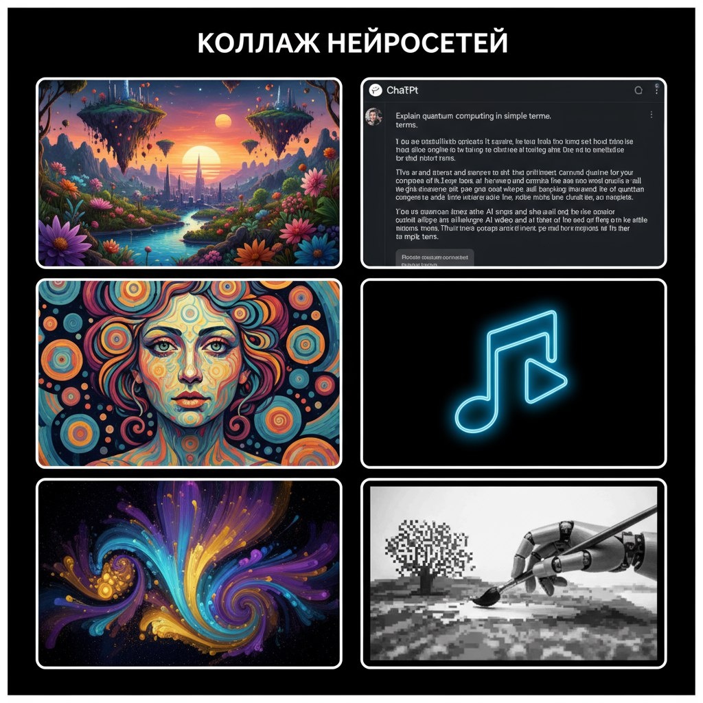 Данный коллаж полностью сделала нейросеть.