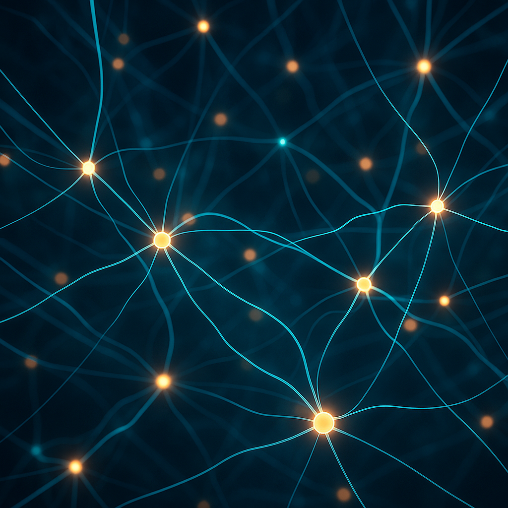 Человечество как единый живой мозг: мысли, эмоции и поступки каждого соединены в светящуюся сеть, создающую общую реальность.