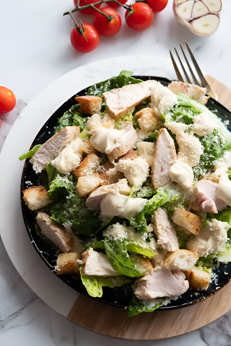 Как приготовить салат Цезарь с курицей