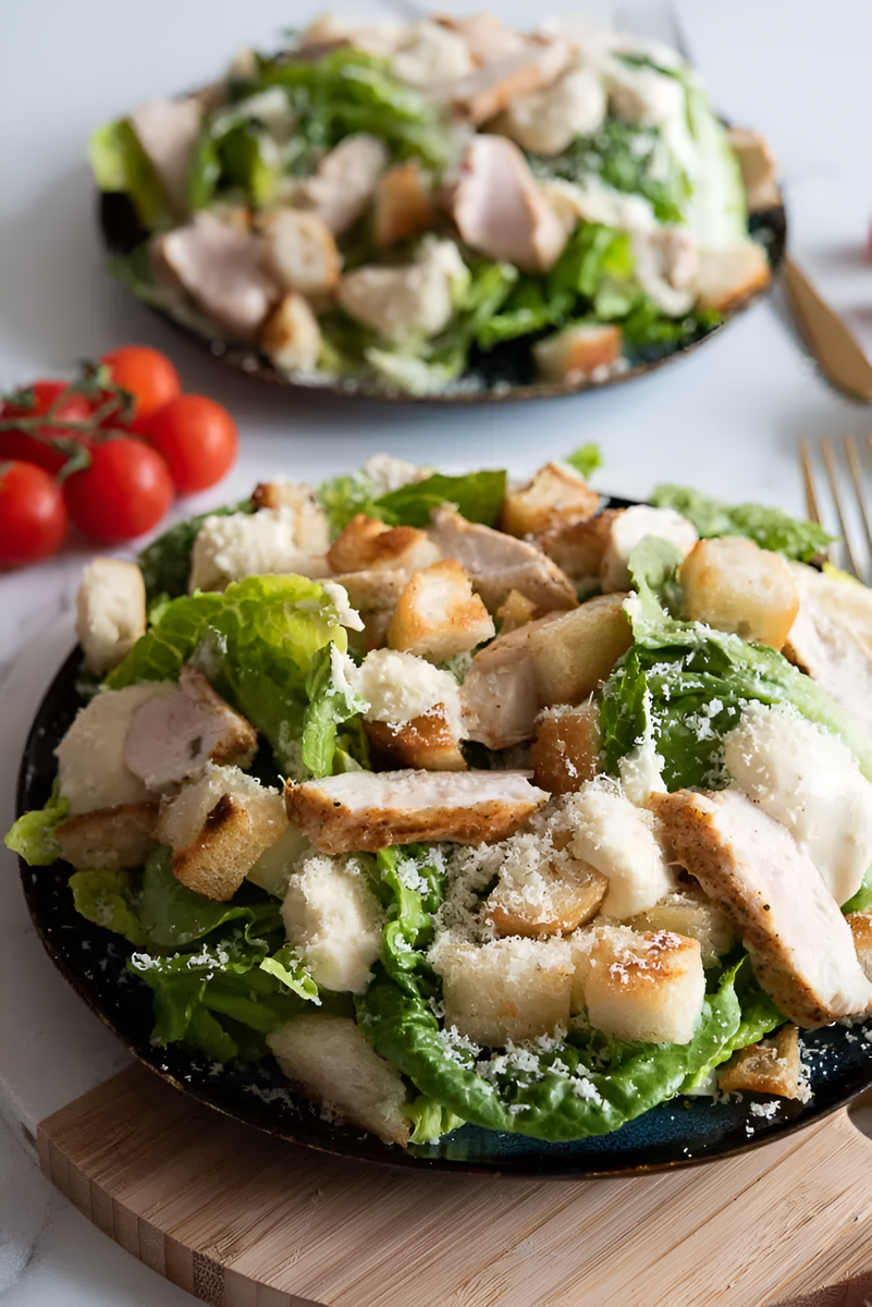 Как приготовить салат Цезарь с курицей